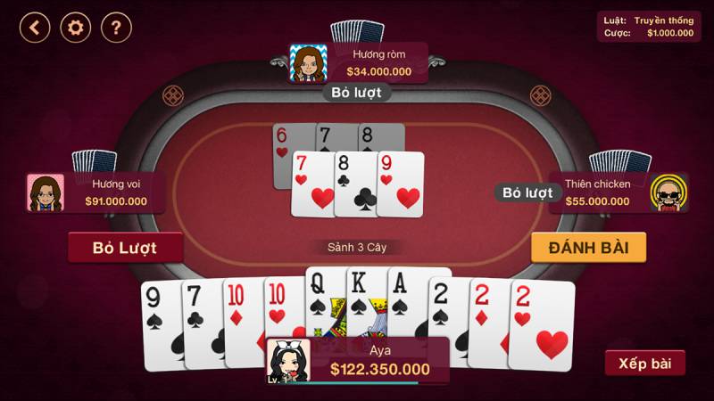 Chiến thuật chơi bài tiến lên miền Nam tại 78win