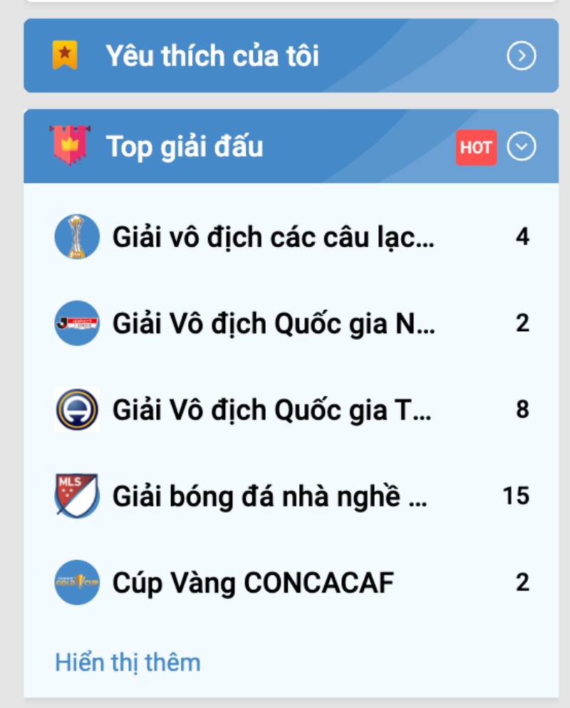 Giải đấu cực kỳ đa dạng