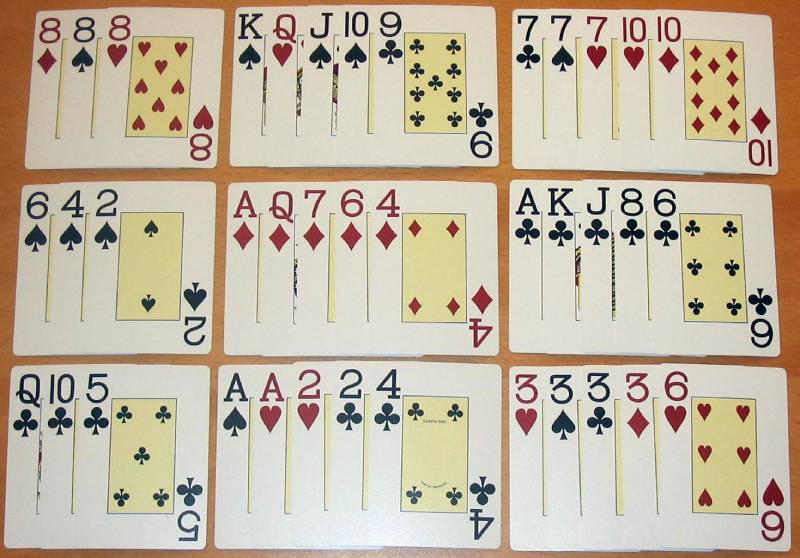 Thứ tự độ mạnh các bộ bài (từ yếu đến mạnh)