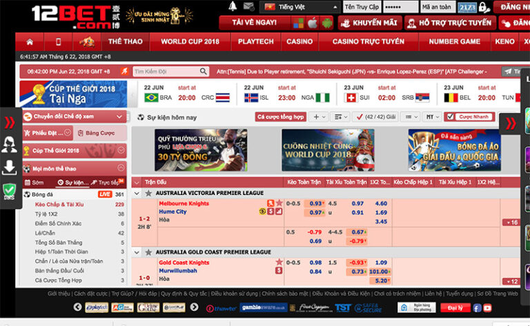 ​​12bet Cá Độ Bóng Đá Châu Á - Tỷ Lệ Kèo Thơm, Vào Tiền Là Thắng